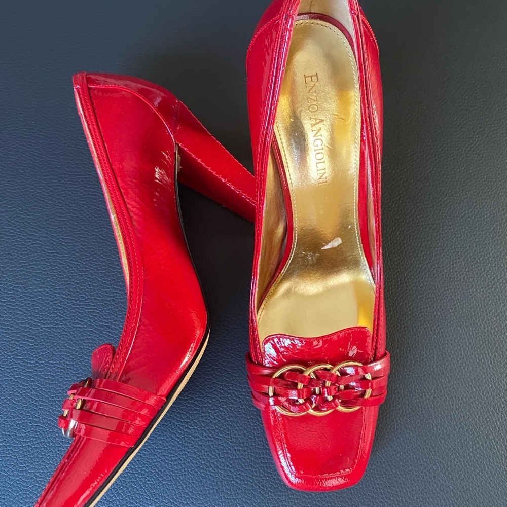Enzo Angiolini Red Patent Loafers